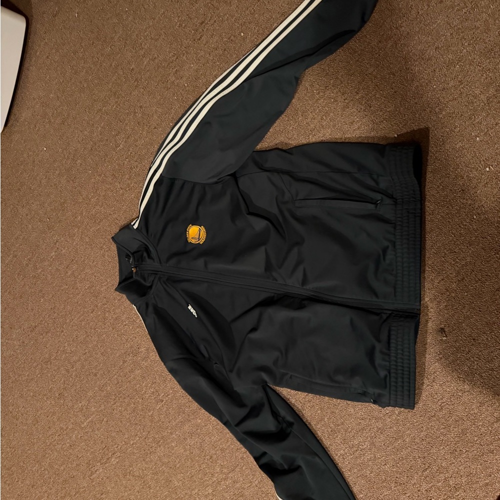 Golden State Warriors Track Jacket with White Stripes